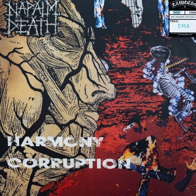 NAPALM DEATH - HARMONY CORRUPTION LP - VINYL Rare Koleksi Original