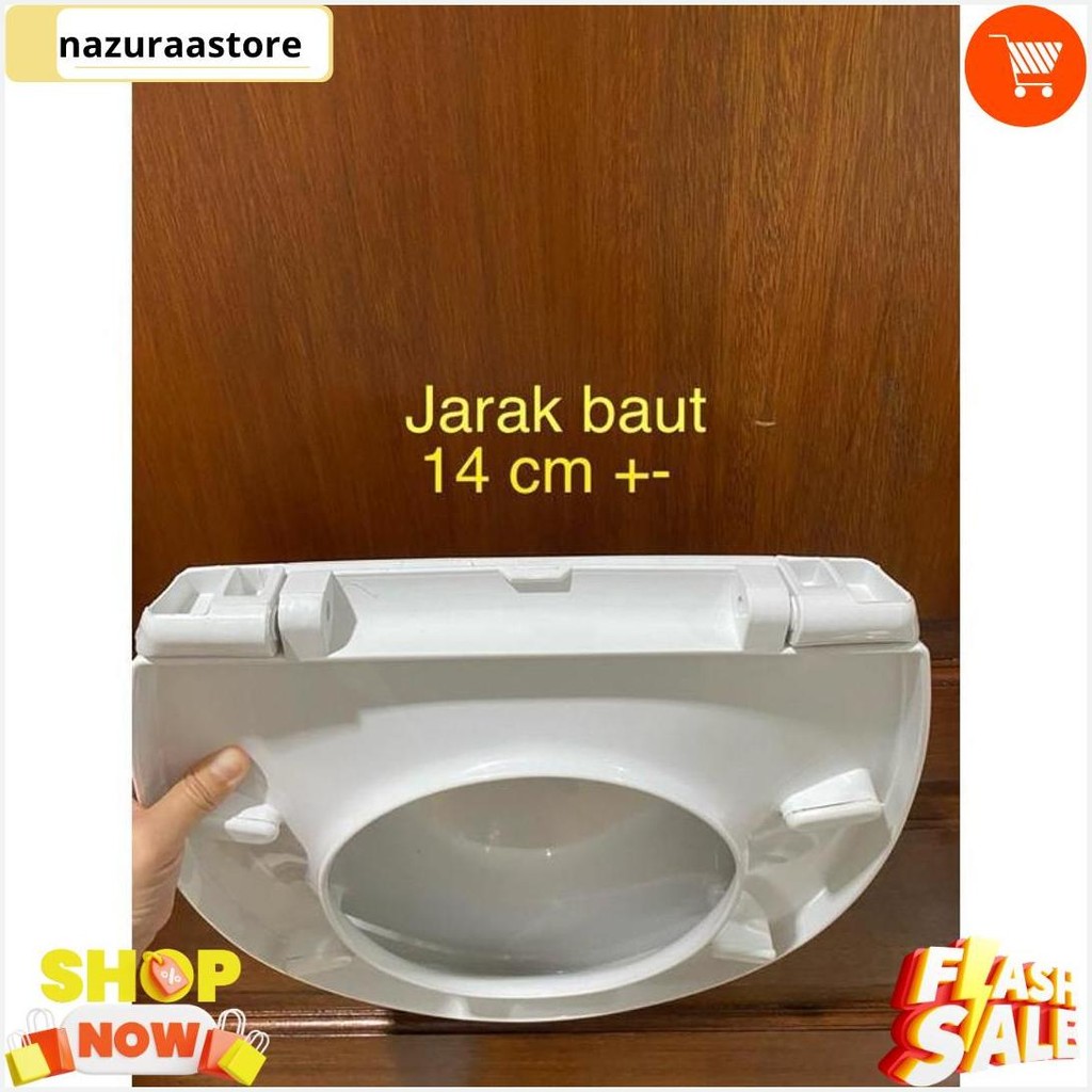 Komplit 1 Set + Engsel Kloset Toto Tutup Closet Duduk Toto Tutup Kloset Duduk Universal Eco Flush Pe