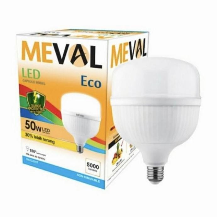 TERBARU - Meval LED BULB 50watt HIGH POWER