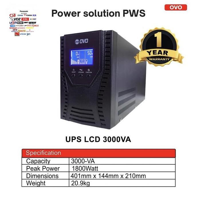 Ups Ovo 3000VA / 1800Watt Ups + Stabilizer 3000 VA / 1800 Watt Murah