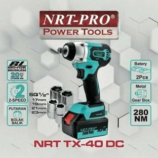 Mesin Bor Cordless Impact Wrench NRT PRO TX40DC **