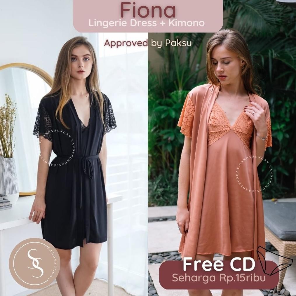 Lingerie Kimono Set Sexy Piyama Lingerie Wanita Linjeri Lingerie Hantaran Nightwear Wanita - FIONA L