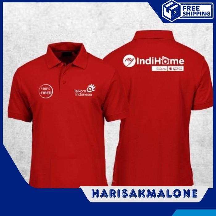 BEST SELLER KAOS POLO SHIRT TSHIRT BAJU KERAH DISTRO MY INDIHOME 100% FIBER INDI HOME GOOGLE PLAY AP