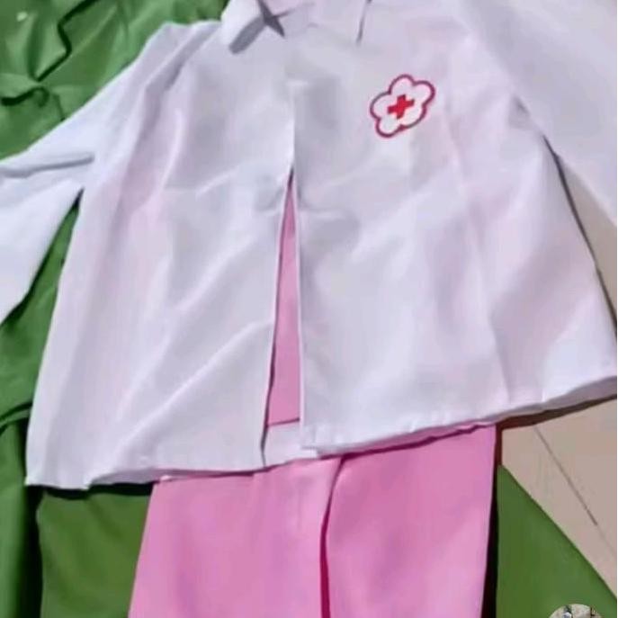 baju dokter kecil anak perempuan kostum dokter jas dokter seragam dokter bedah Fashion baju profesi 
