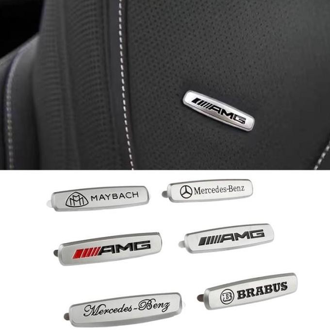 READY STOCK EMBLEM CAR SEAT MERCEDES BENZ AMG MERCEDES BENZ EMBLEM KURSI JOK MOBIL 