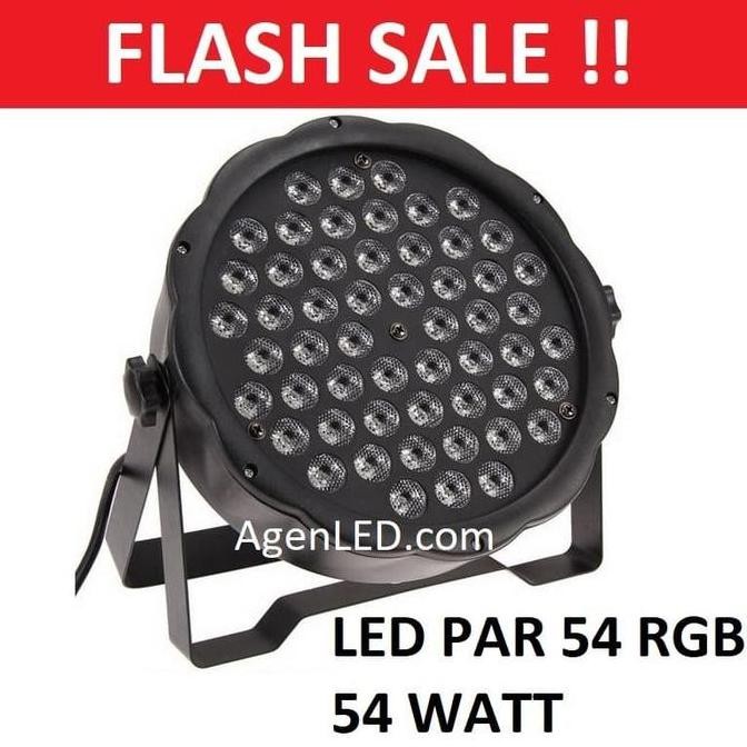Lampu Sorot Panggung LED PAR RGB mata Disco warna warni RGBW 54 w watt