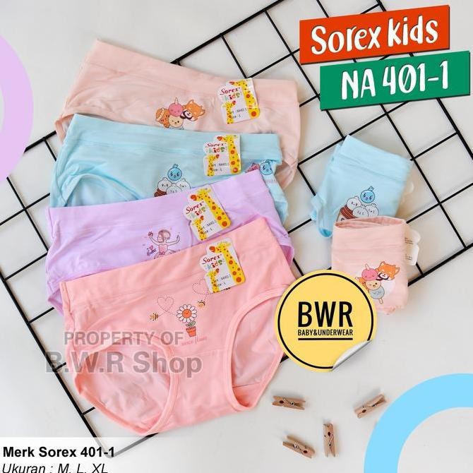 [ 6pc ] CD Sorex Anak NA401-1 | Celana Dalam Anak Perempuan Remaja