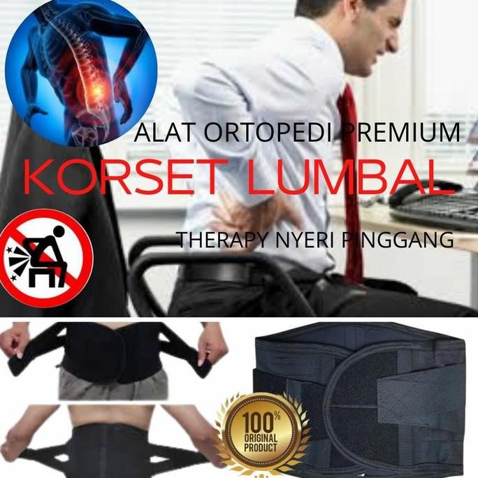 TERBARU Korset Pinggang Pria Korset Kesehatan Penyangga Tulang Belakang BISA GOSEND
