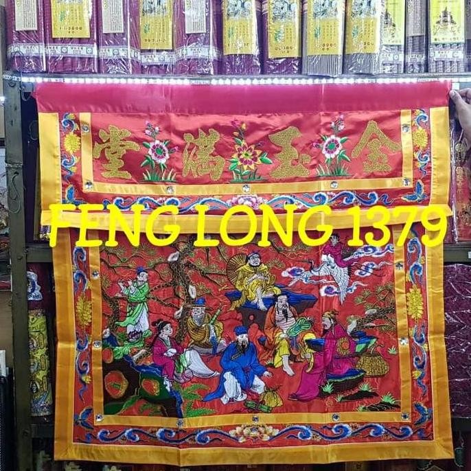 Tokwie Premium 8 Dewa Jin Yu Man Tang Bordir Halus Uk.3R