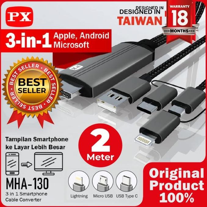 TERBARU KABEL FOR IPHONE TO HDMI MICRO USB XIAOMI TYPE C SAMSUNG DIGITAL AV KE TV