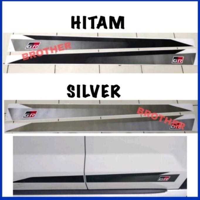 READY STOCK STIKER BODY SAMPING MOBIL AVANZA XENIA VELOZ 2022 2023 GR HITAM SILVER 