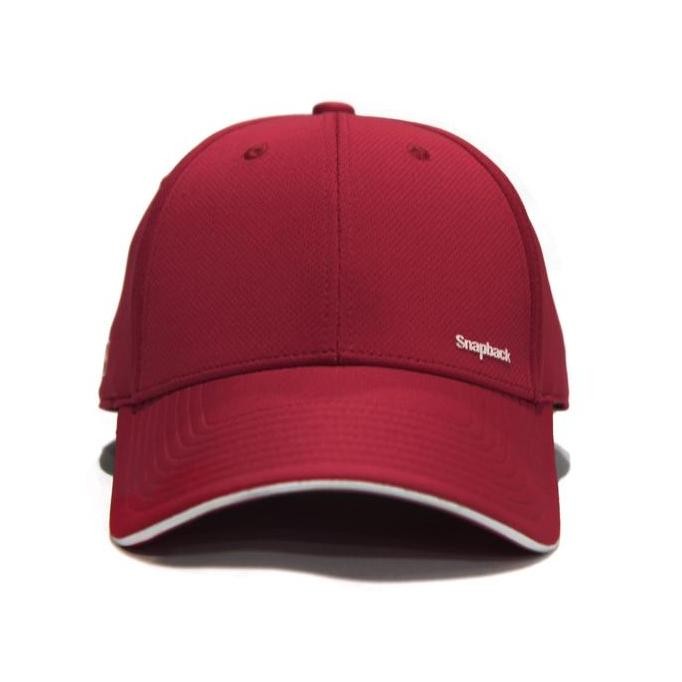 Snapback Topi Baseball Topi Golf Sport Style Maroon Polos List Putih