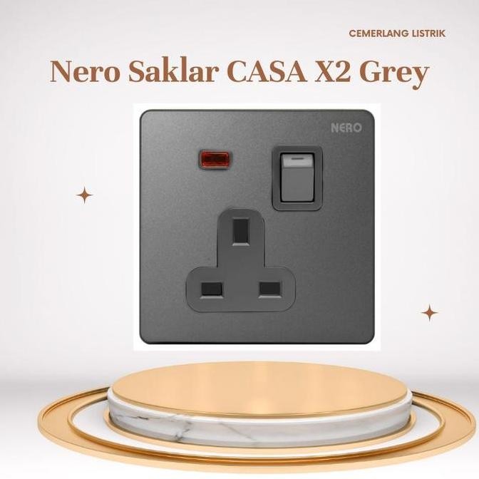 Stopkontak AC casa grey - X21311VD -GR Socket MURAH