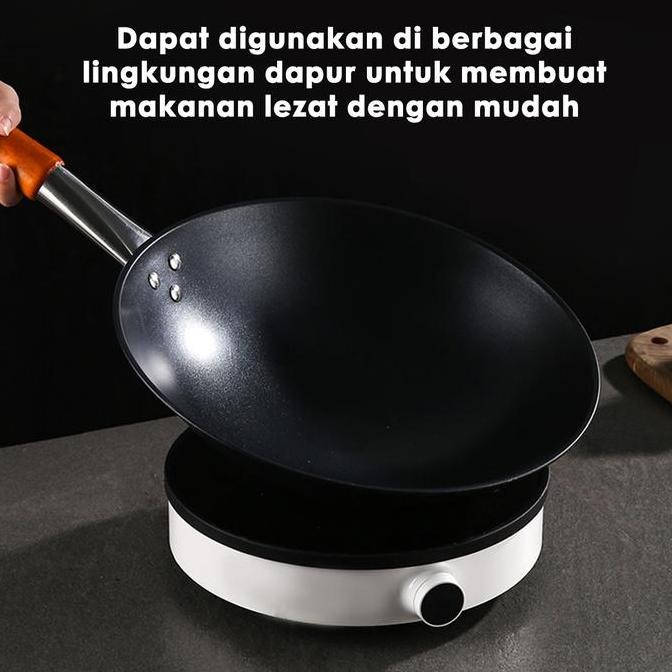 CodWajan Seasoning Wajan Baja Wajan Kuali 34Cm Wajan Masak Wok