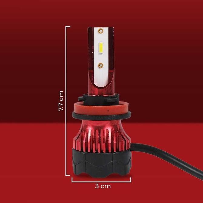 Lampu Led Mobil H11 12000Lm 55W 6000K 2 Pcs Super Terang Zes Chip