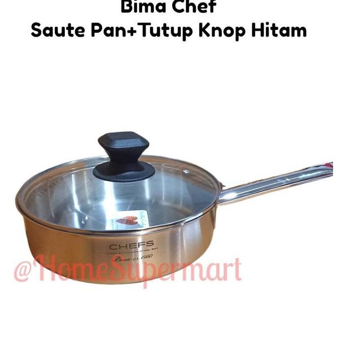 Bima Saute Pan Chef Sus 304 3Ply Tebal Wajan Tumis Stainless Steel