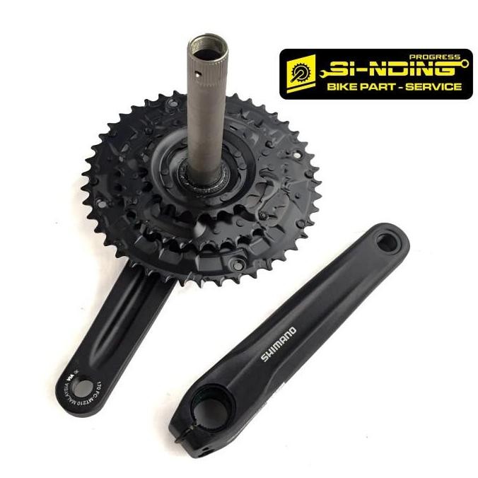 Front Chainwheel Crank Sepeda Mtb Shimano Hollowtech 2 Ht2 Mt210 3S