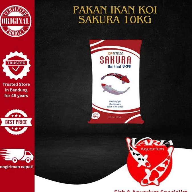 TERMURAH - Pakan KOI SAKURA 10 KG Pakan Ikan Koi 10kg