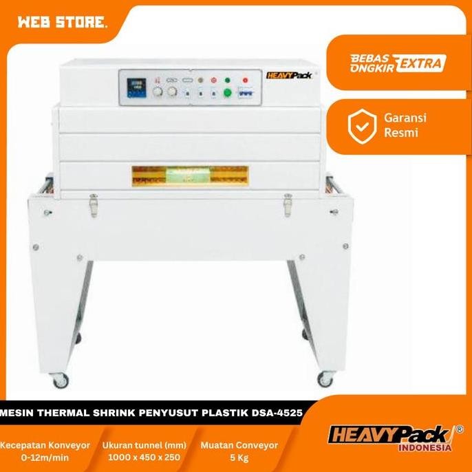 BELLYARD Mesin Kemasan Penyusut Plastik Wrap atau Thermal Shrink Tunnel HEAVYPACK DSA-4525