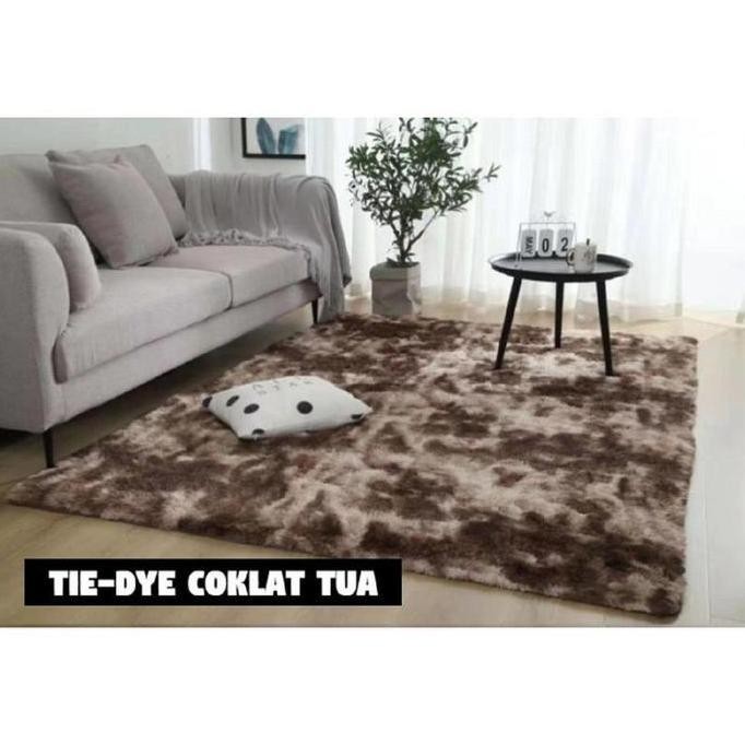 Promo [COD] Zeita - 200x200 Karpet bulu Ombre lembut tebal bulu 4cm karpet lantai COD
