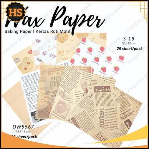 COD Wax Paper 25 Pcs / Korean Bento Cake Baking Paper / DW5567,S-18