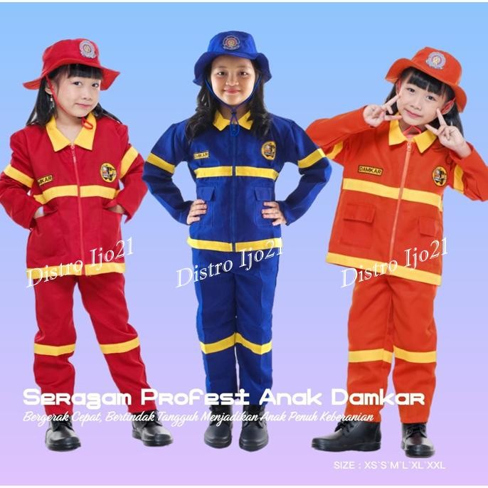 Cod Profesi Anak Damkar Pemadam Polisi Tni Kostum Carnaval Agustussan Pemadam Damkar Tk Paud Cod Pl3