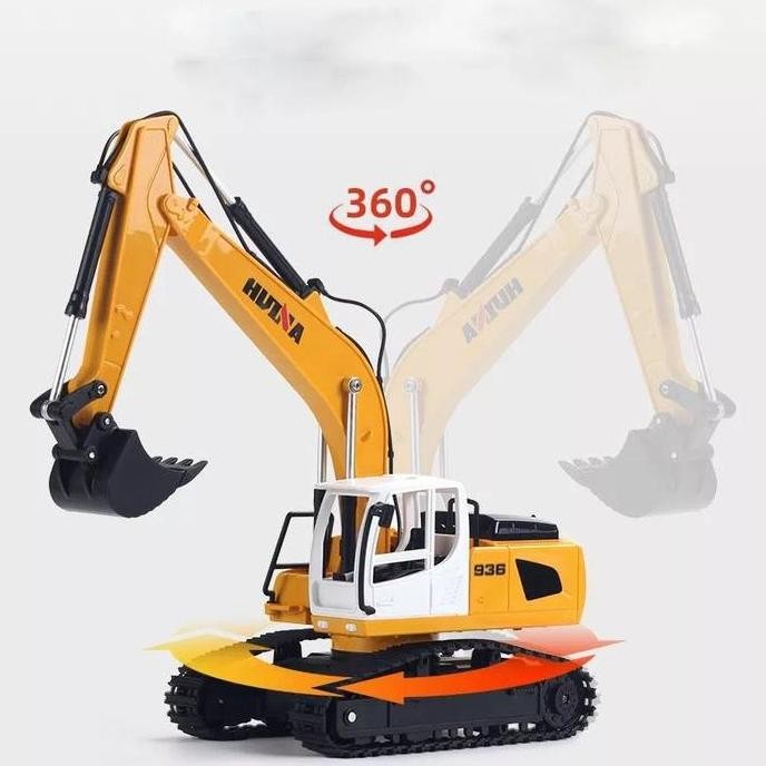 Huina 1516 RC Excavator 1/24 Mainan Mobil Beko Remote Control