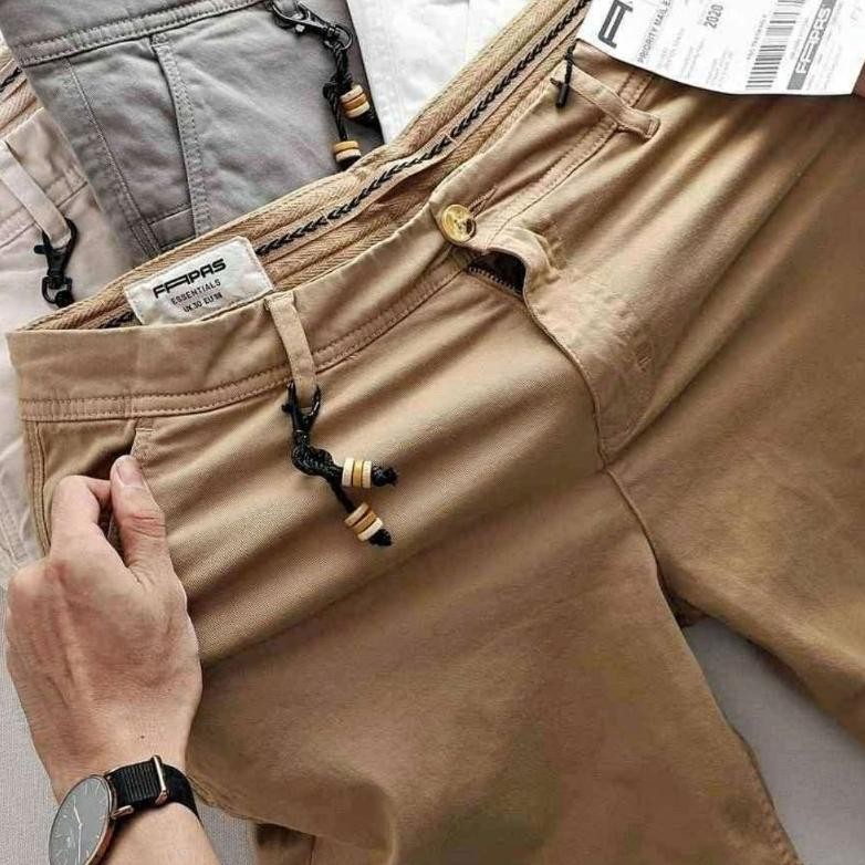Terlaris Celana Chino Pendek Pria Catton Stretch Slimfit Wd-54