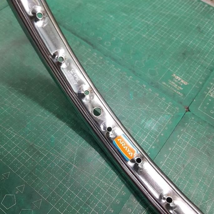 Velg 24 Araya Murni 24 x 175 Sepeda Mini MTB 36 H Besi Crome