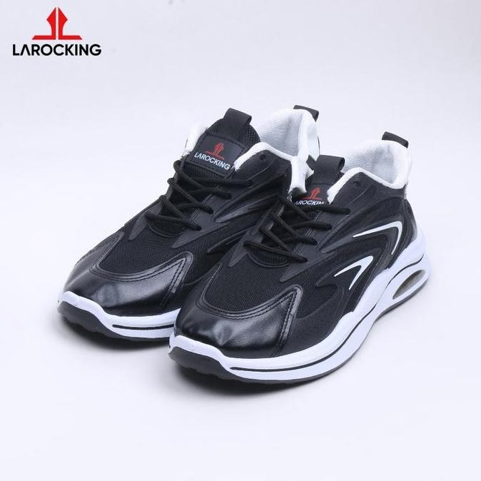 Larocking - Stone Hitam Putih | Sepatu Sneakers Casual Gym
