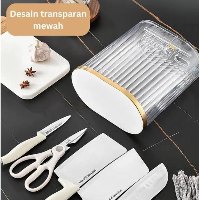 Tempat Pisau Dapur Wadah Penyimpanan Pisau Aesthetic Rak Pisau