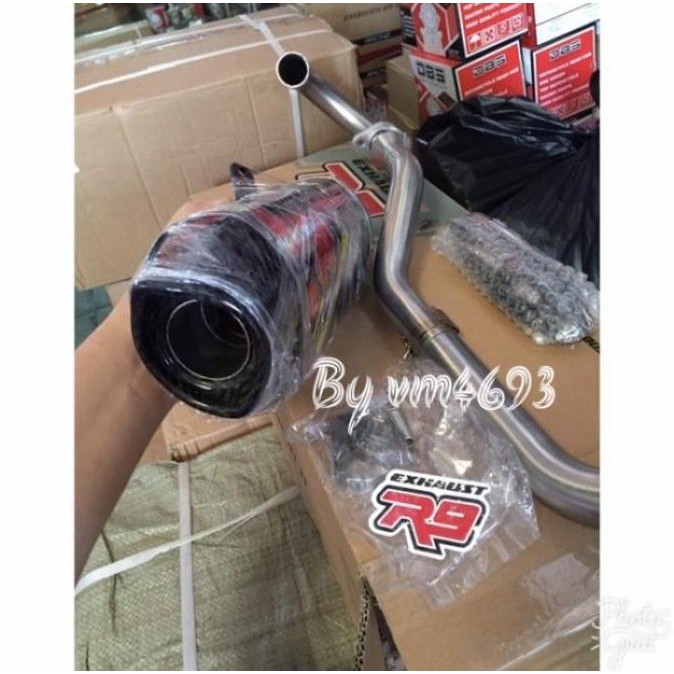 Promo Knalpot racing original r9 klx crf 150 knalpot honda crf 150sl karbon COD