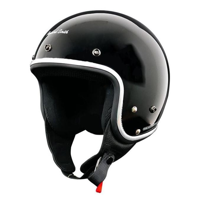 // Howard Smith Master Retro Helm Half Face - Deep Black //