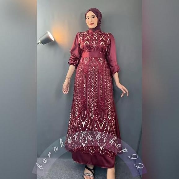 Deviana Gamis Brokat Kekinian Gamis Pesta Gamis Kondangan Gamis Wanita Kekinian Maxi Dress Remaja Mu