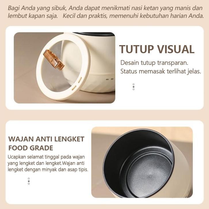 Panci Sup Penanak Nasi Multifungsi Anti Lengket 1,6L/1,8L Bernilai Tinggi 450W/Warna Mini