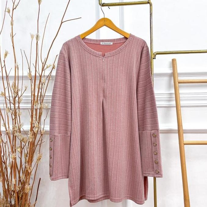 Jv Hasanah Setelan Kulot Kaos Knit Golaria - Oneset Baju Knit Golaria Kancing