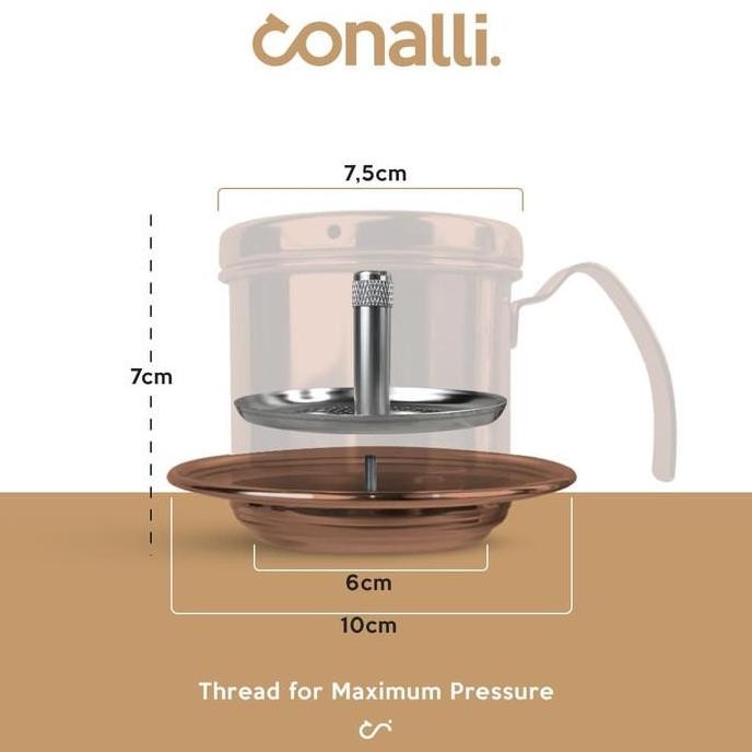 Vietnam Drip Sekrup 200Ml Conalli Kopi Vietnam Stainless Rose Gold