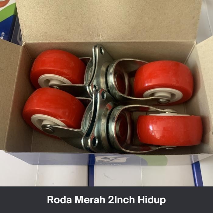 Roda Caster 2inch Hidup Roda Troli Lemari Etalase 1set 4pcs