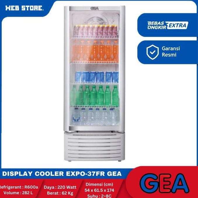 JERICOMM Display Showcase Cooler EXPO-37FR GEA / Showcase Kulkas Pendingin Minuman 1 Pintu 282 Liter