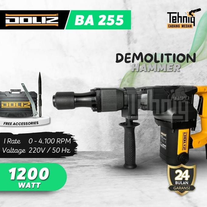 jhonxie- MESIN BOR BOBOK DOLIZ BA255 BOR TEMBOK BOR PALU DEMOLITION HAMMER