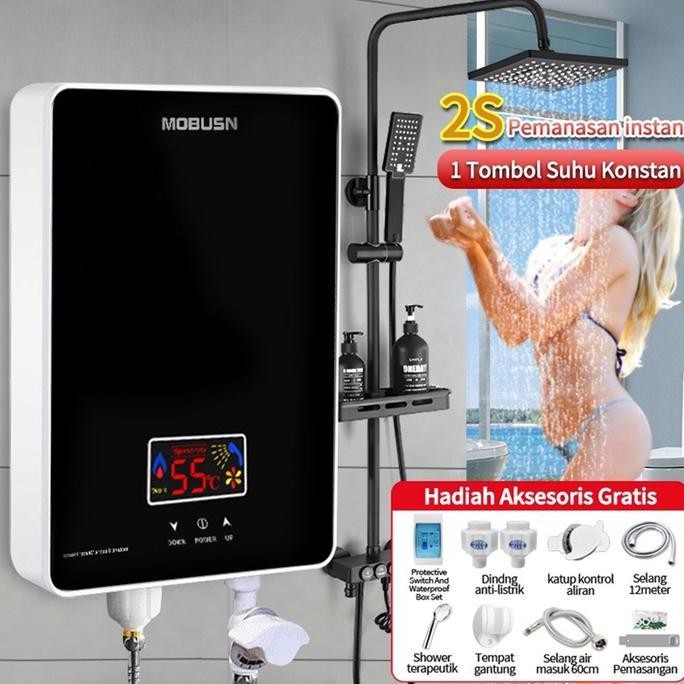 JERICOMM- Pemanas air listrik tanpa tangki shower air panas instan/pemanas pemanas air listrik