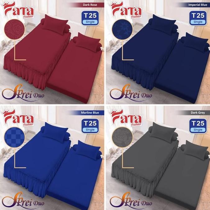 Fata Premier SPREI BEST SORONG T25 Sarung Bed Cover Double 120x200 cm MICROTEXadem Lembut & Tidak Lu