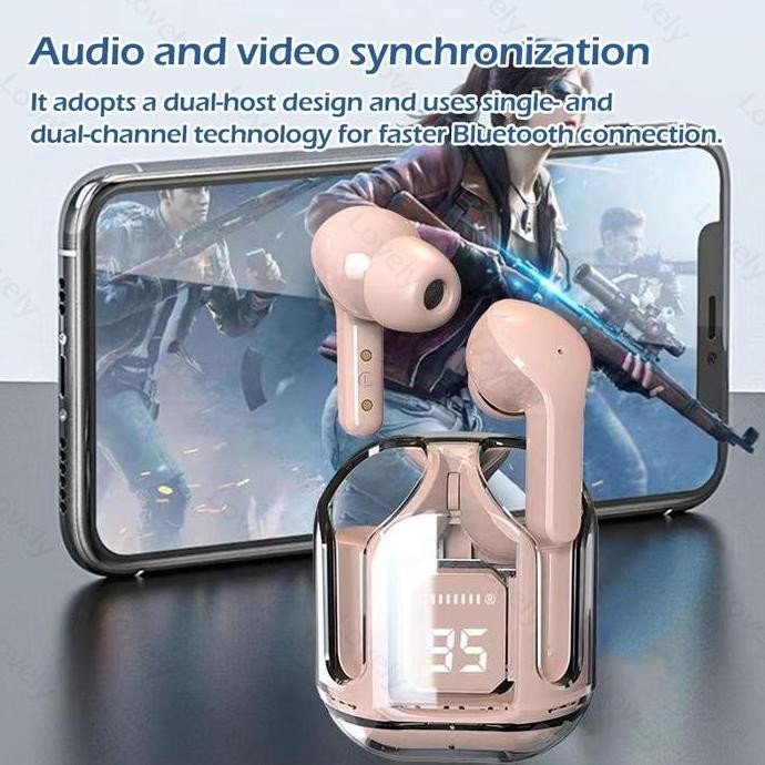 COD Air31 Earphone Bluetooth dengan Mikrofon HiFi Stereo Headset Bluetooth Sentuh Speaker Mini Bluet