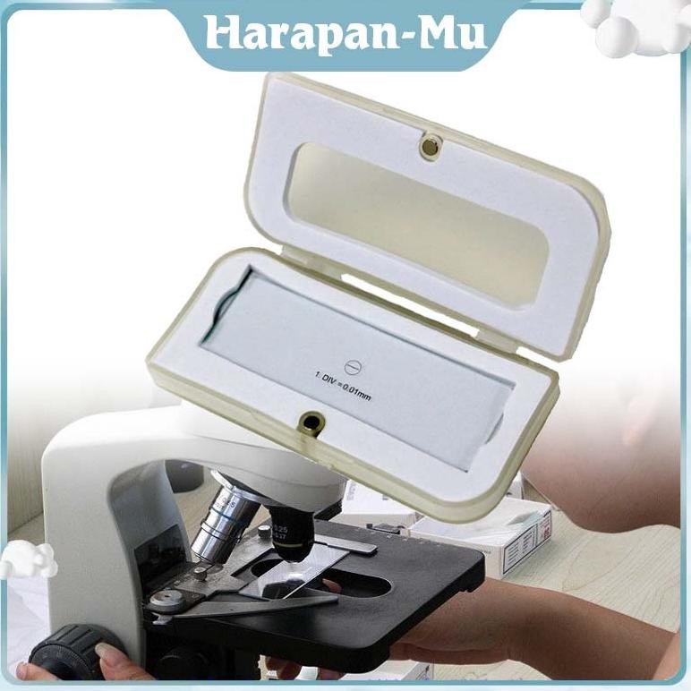 UGNDA Micrometer Calibration Slide Microscope / Mikroskop Objektif Kaca Preparat Mikroskop / Kaca Ob