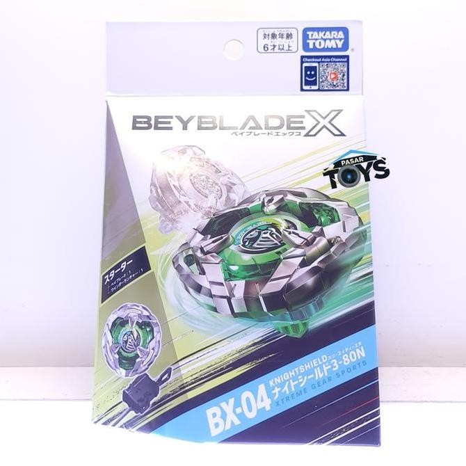 Beyblade X BX-04 KnightShield 3-80N Takara Tomy Knight Shield Starter