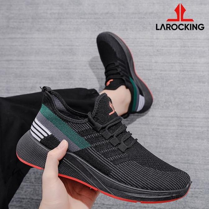 Larocking - Vortex Hitam | Sepatu Sneakers Running Gym Shoes Sports Outdoor