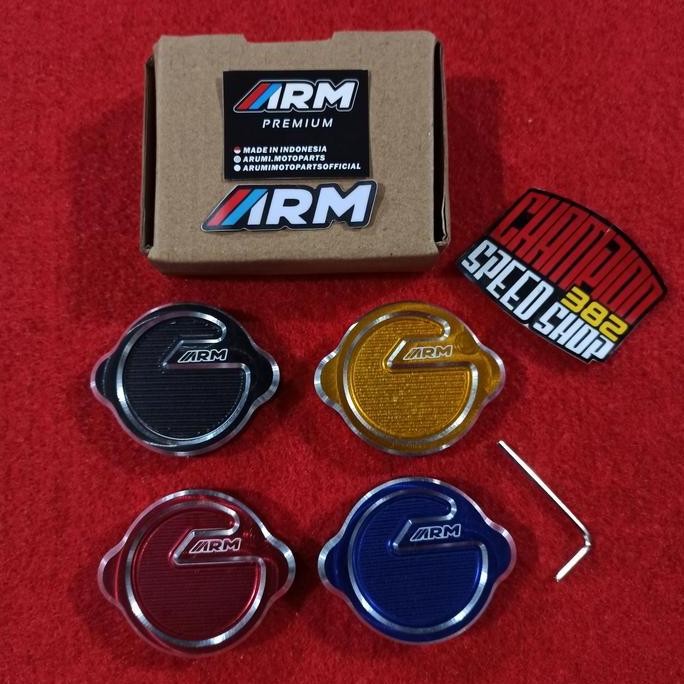 Tutup Radiator Cap Arumi Arm Premium Two Tone Nmax Old Aerox 155 Old Asli