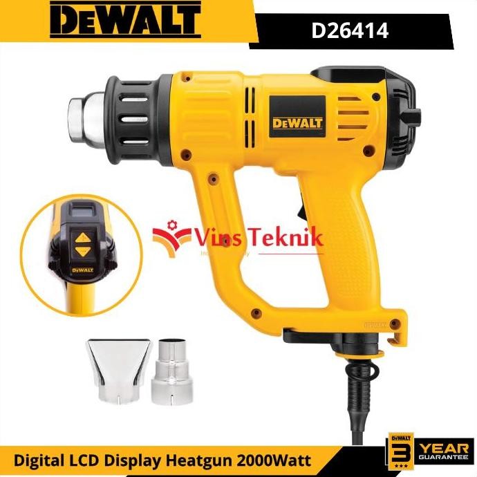 DEWALT D26414 Mesin Pemanas Digital LCD Display Heatgun Hot Gun HotGun Heat Gun 2000Watt
