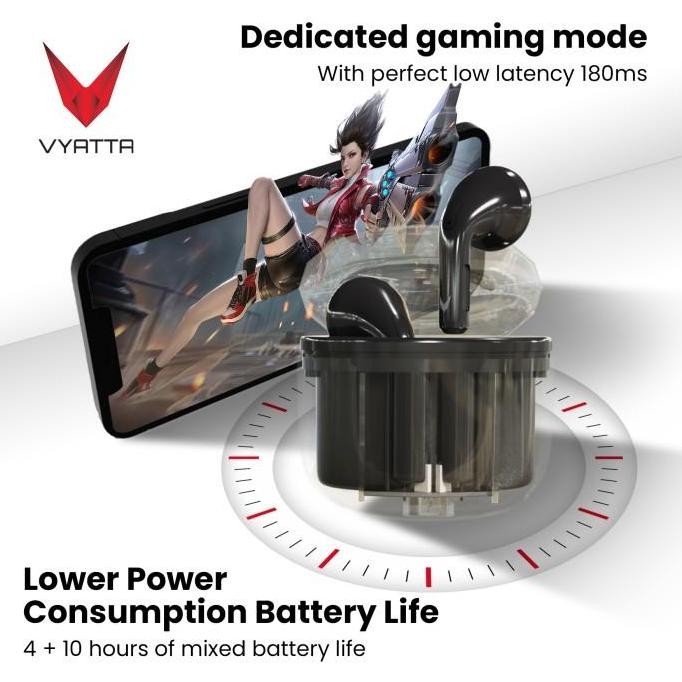 VYATTA AIRBOOM NANO TWS BLUETOOTH HEADSET TRANSPARENTCASE FS