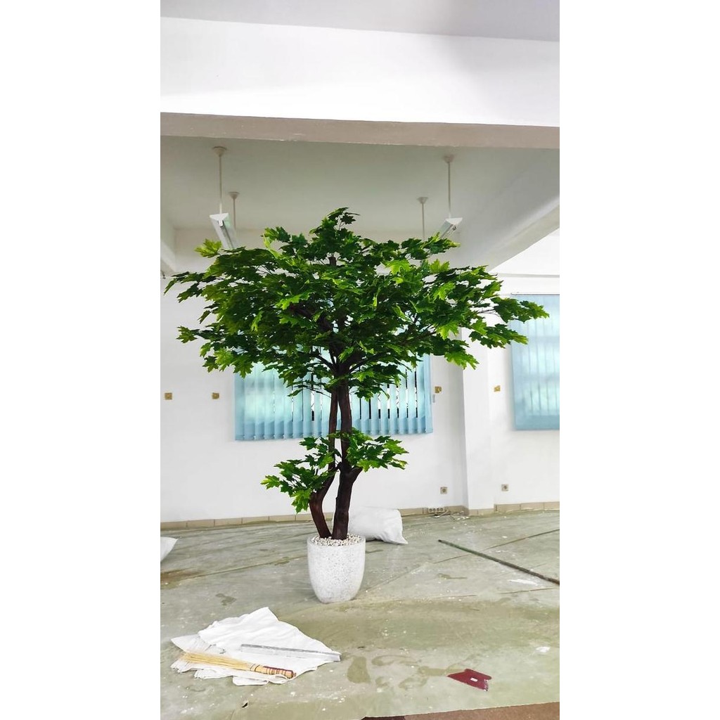 Promo Pohon Maple Hijau Artificial// Pohon Maple Hijau Tinggi 3 Meter// Pohon Maple Hijau Sudah Deng